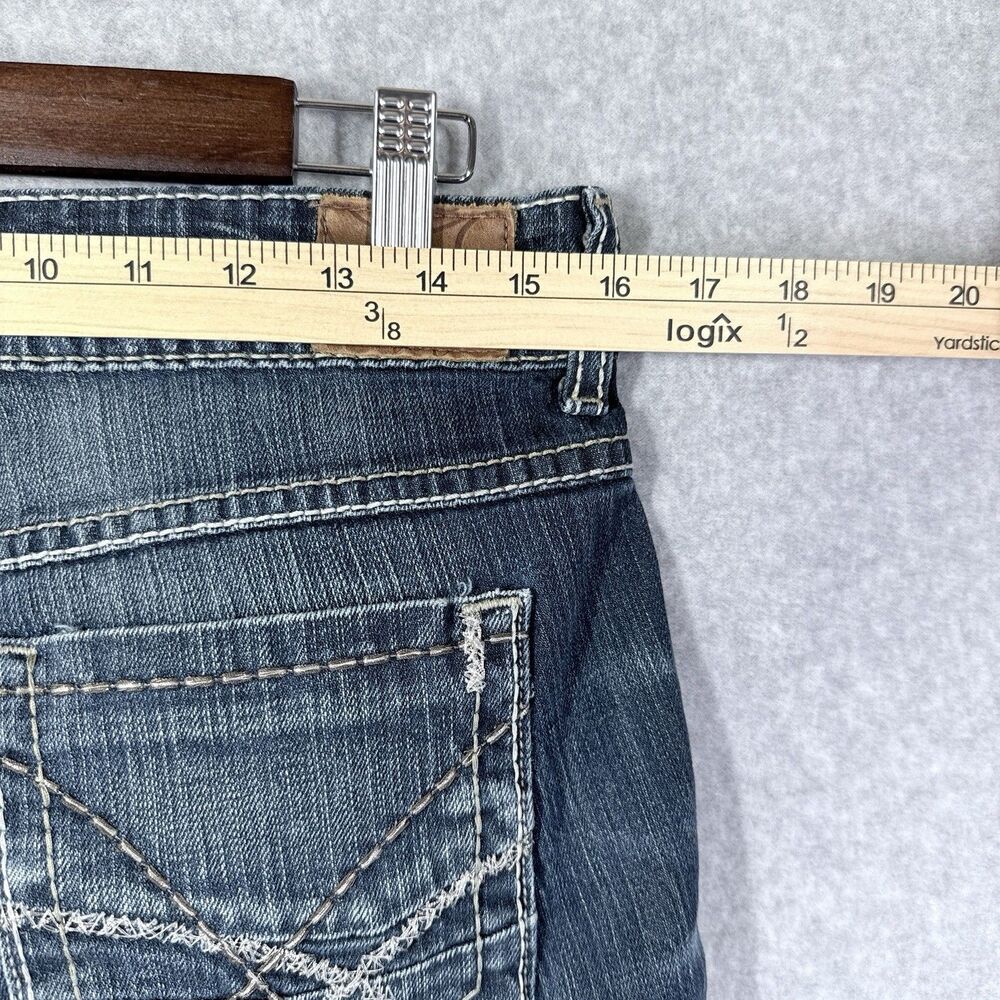 BKE Bootcut Jeans Womens 31x31.5 Blue Curvy Culture Western Stretch Whiskered - Picture 11 of 13